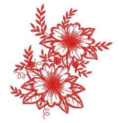 Redwork Artistic Flowers 09(Md) machine embroidery designs