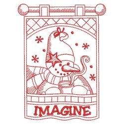 Redwork Winter Snowman 01(Md) machine embroidery designs