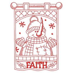 Redwork Winter Snowman 03(Md) machine embroidery designs