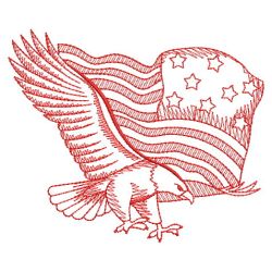 Redwork American Eagles 01(Lg) machine embroidery designs