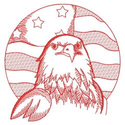 Redwork American Eagles 03(Md) machine embroidery designs