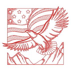 Redwork American Eagles 04(Sm) machine embroidery designs