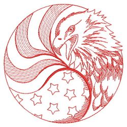 Redwork American Eagles 05(Lg) machine embroidery designs