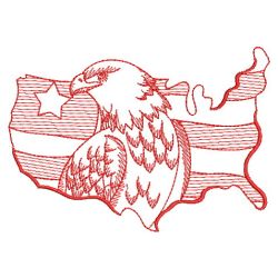 Redwork American Eagles 07(Lg) machine embroidery designs