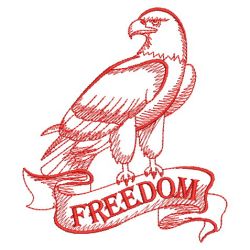 Redwork American Eagles 08(Sm) machine embroidery designs