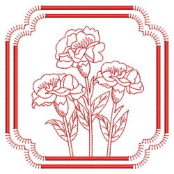 Redwork Months of the Flowers 1 01(Lg) machine embroidery designs