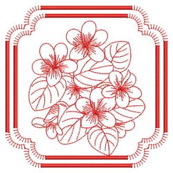 Redwork Months of the Flowers 1 02(Lg) machine embroidery designs