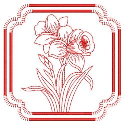 Redwork Months of the Flowers 1 03(Sm) machine embroidery designs