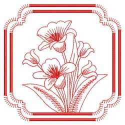 Redwork Months of the Flowers 1 05(Lg) machine embroidery designs