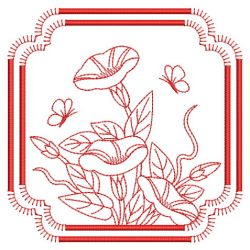 Redwork Months of the Flowers 1 09(Lg) machine embroidery designs