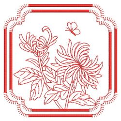 Redwork Months of the Flowers 1 11(Lg) machine embroidery designs