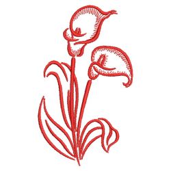 Redwork Heirloom Calla Lily 02(Sm)