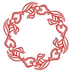 Redwork Heirloom Calla Lily 05(Lg) machine embroidery designs