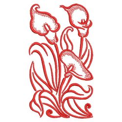 Redwork Heirloom Calla Lily 10(Md) machine embroidery designs