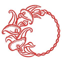 Redwork Heirloom Calla Lily 12(Md) machine embroidery designs