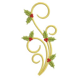 Heirloom Christmas Holly 3 05(Sm) machine embroidery designs