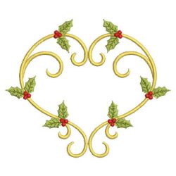 Heirloom Christmas Holly 3 06(Sm) machine embroidery designs