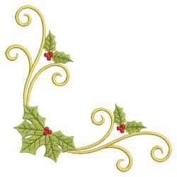 Heirloom Christmas Holly 3 09(Sm) machine embroidery designs