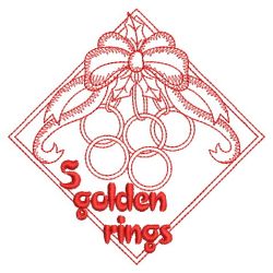 Redwork 12 Days Of Christmas 2 05(Lg) machine embroidery designs