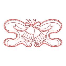 Redwork Ribbon Christmas 02(Sm) machine embroidery designs