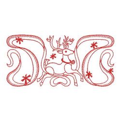 Redwork Ribbon Christmas 06(Md)