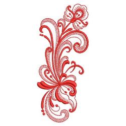 Redwork Rosemaling Decor 01(Sm) machine embroidery designs