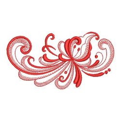 Redwork Rosemaling Decor 02(Sm) machine embroidery designs