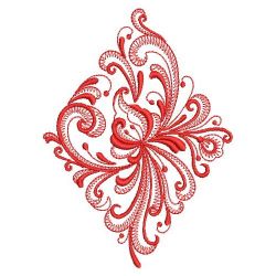 Redwork Rosemaling Decor 05(Lg) machine embroidery designs