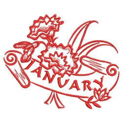 Redwork Months of the Flowers 2 01(Md) machine embroidery designs