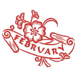 Redwork Months of the Flowers 2 02(Lg) machine embroidery designs
