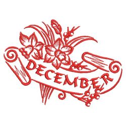 Redwork Months of the Flowers 2 12(Sm) machine embroidery designs