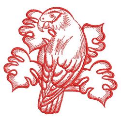 Redwork Parrots 2 01(Md) machine embroidery designs