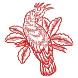 Redwork Parrots 2 04(Lg) machine embroidery designs