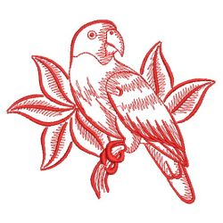 Redwork Parrots 2 05(Md) machine embroidery designs