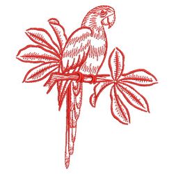 Redwork Parrots 2 06(Sm) machine embroidery designs