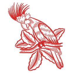 Redwork Parrots 2 09(Sm) machine embroidery designs