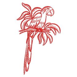 Redwork Parrots 2 10(Md) machine embroidery designs