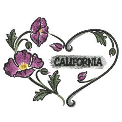 US State Flower Hearts 1 05(Lg) machine embroidery designs