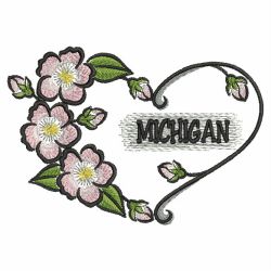 US State Flower Hearts 2 10(Lg) machine embroidery designs