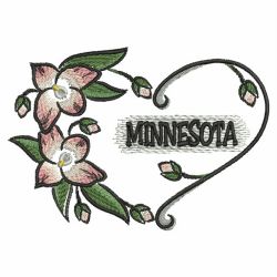 US State Flower Hearts 3(Lg) machine embroidery designs