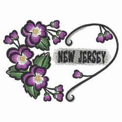 US State Flower Hearts 3 08(Sm) machine embroidery designs