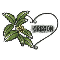 US State Flower Hearts 4 05(Lg) machine embroidery designs