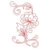 Redwork Flower Alphabets 09(Lg)