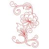 Redwork Flower Alphabets 09(Lg)