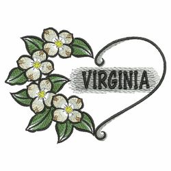 US State Flower Hearts 5 05(Sm) machine embroidery designs