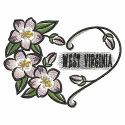 US State Flower Hearts 5 07(Lg) machine embroidery designs