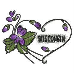 US State Flower Hearts 5 08(Lg) machine embroidery designs