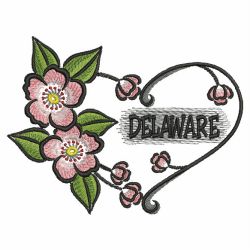 US State Flower Hearts 5 10(Sm) machine embroidery designs