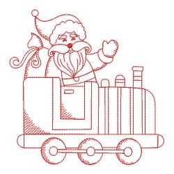 Redwork Christmas Train(Sm) machine embroidery designs