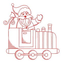 Redwork Christmas Train 01(Lg) machine embroidery designs